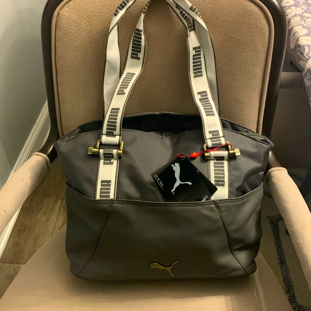 NWT Rare Puma Marine Tote Bag Grey and White
